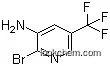 Molecular Structure of 1211515-87-5 (2-Bromo-5-(trifluoromethyl)-3-pyridinamine)